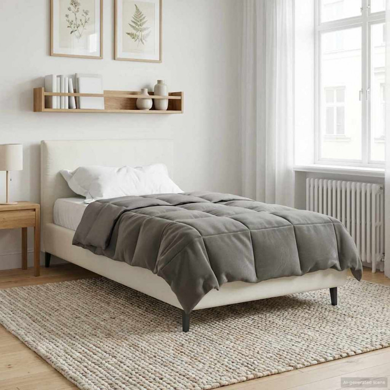 Zimowa Kołdra Kwiłtowany Jasnoszary 135 x 200 cm Mikrofibra