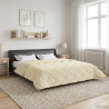 Letni Kołdra Kremowy 240 x 260 cm Mikrofibra i Fleece Teddy