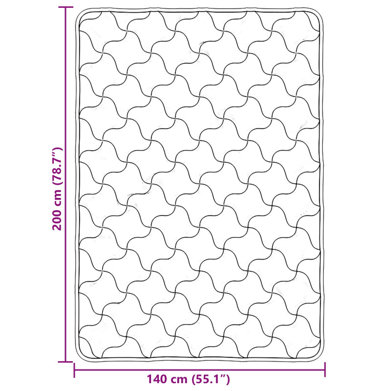 Zimowa Kołdra Antracyt 140 x 220 cm Mikrofibra i Fleece Teddy