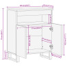 Szafka, 60x34x75 cm, lite surowe drewno mango