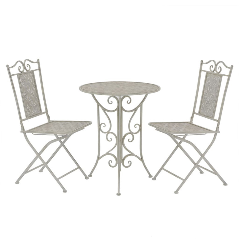 3-cz. zestaw mebli bistro, stal, szary