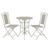 3-cz. zestaw mebli bistro, stal, szary