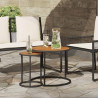 Zestaw stolików kawowych 2 pcs Naturalny i czarny