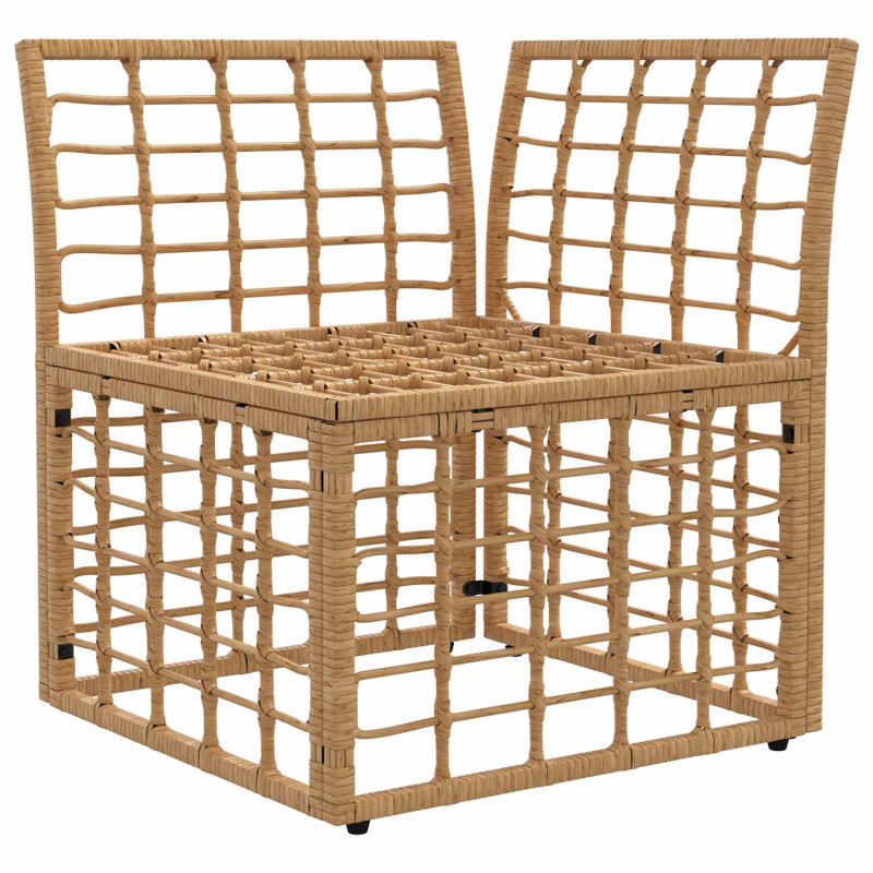 Modularna narożna sofa ogrodowa naturalny polirattan