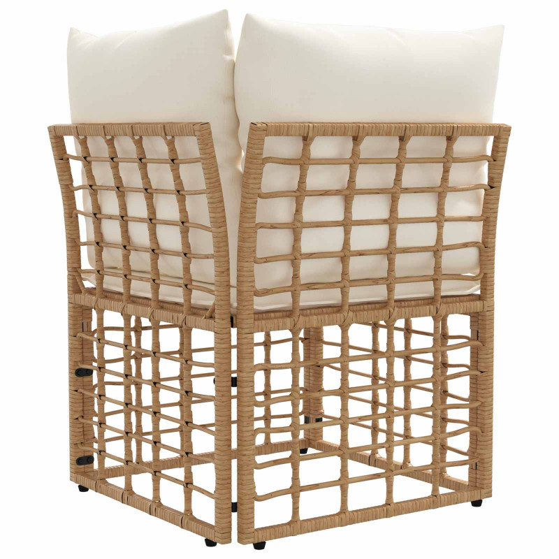 Modularna narożna sofa ogrodowa naturalny polirattan