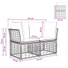 Ogrodowy loveseat 2 pcs Czarny i Ciemnoszary polirattan