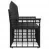 Ogrodowy loveseat 2 pcs Czarny i Ciemnoszary polirattan