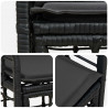 Ogrodowy loveseat 2 pcs Czarny i Ciemnoszary polirattan