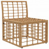 Modularna ogrodowa sofa bez podłokietników naturalny polirattan