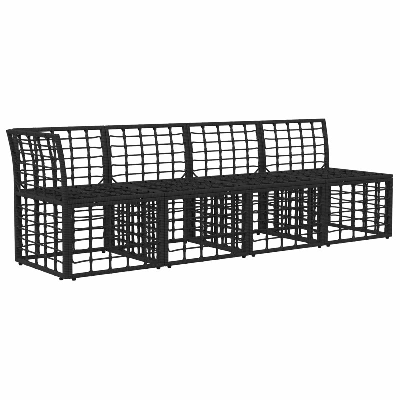 Sofa ogrodowa 4-osobowa z lewym podłokietnikiem 4 pcs