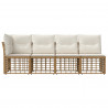 Sofa ogrodowa 4-osobowa z lewym podłokietnikiem 4 pcs