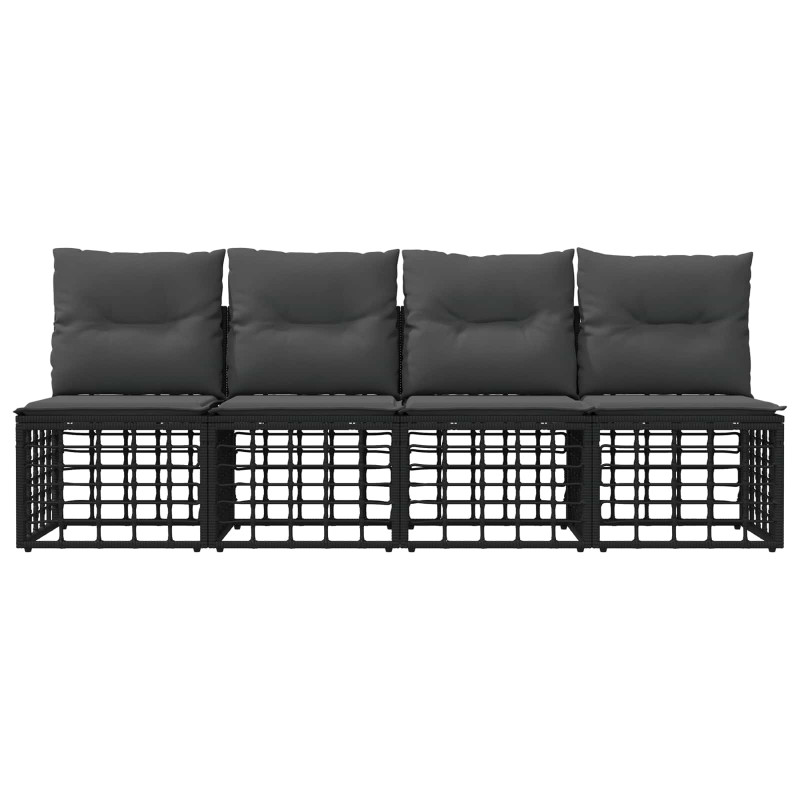 Sofa ogrodowa 4-osobowa bez podłokietników 4 pcs