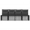 Sofa ogrodowa 4-osobowa bez podłokietników 4 pcs