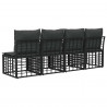 Sofa ogrodowa 4-osobowa bez podłokietników 4 pcs