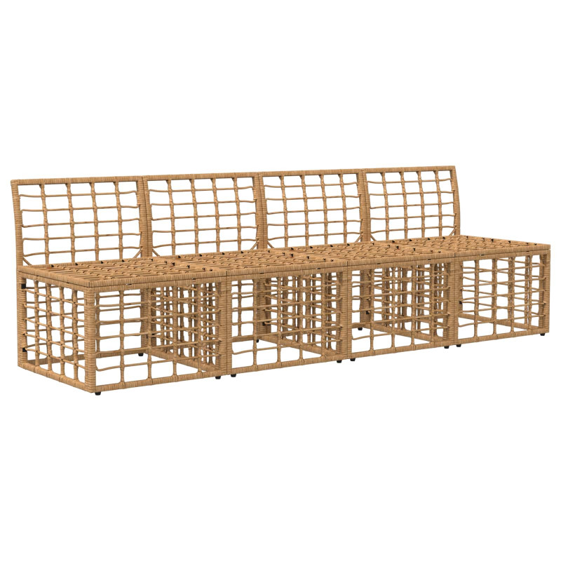 Sofa ogrodowa 4-osobowa bez podłokietników 4 pcs