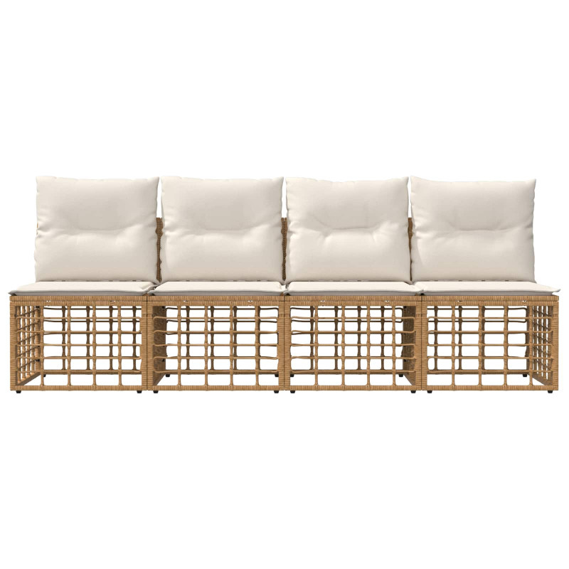 Sofa ogrodowa 4-osobowa bez podłokietników 4 pcs