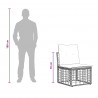 Sofa ogrodowa 4-osobowa bez podłokietników 4 pcs