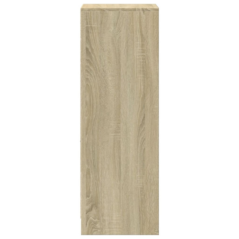 Szafka z LED, dąb sonoma, 38x34x100 cm, materiał drewnopochodny