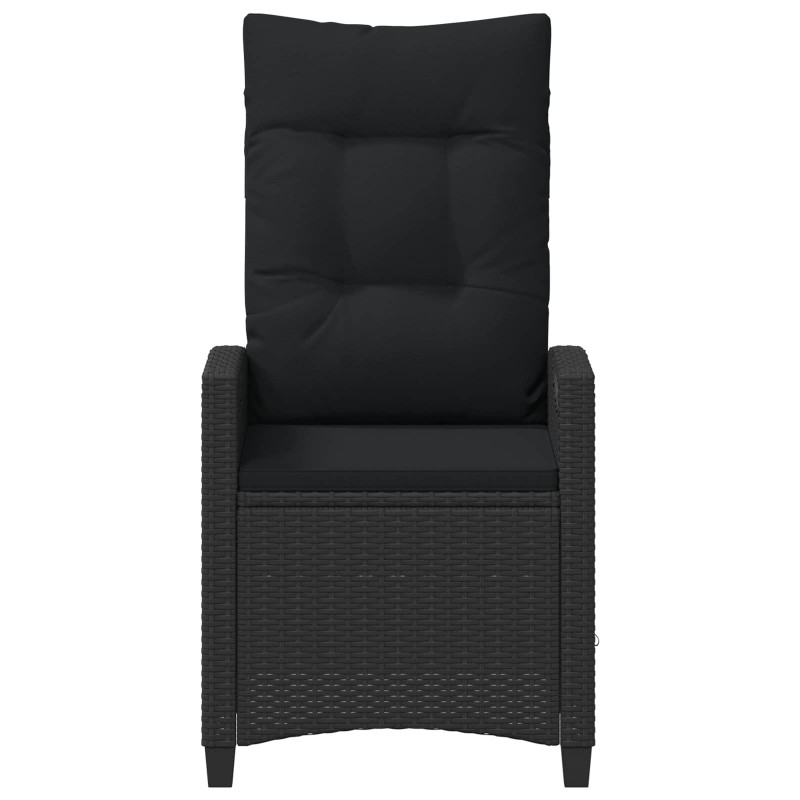 Krzesło Ogrodowe 2 pcs Czarny 56 x 64 x 94 cm Stal i poliester