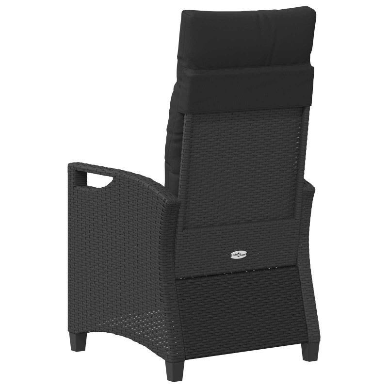 Krzesło Ogrodowe 2 pcs Czarny 56 x 64 x 94 cm Stal i poliester