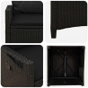 Krzesło Ogrodowe 2 pcs Czarny 56 x 64 x 94 cm Stal i poliester