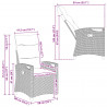 Krzesło Ogrodowe 2 pcs Czarny 56 x 64 x 94 cm Stal i poliester