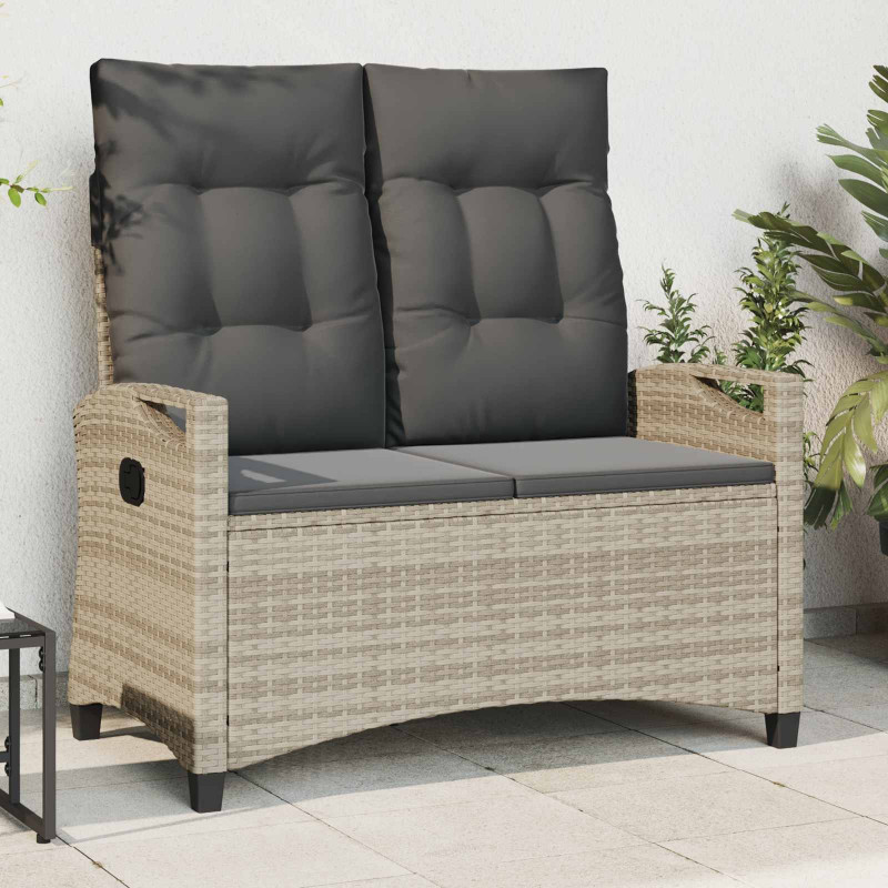 Ławka ogrodowa z poduszką 105 x 60 x 112 cm stal