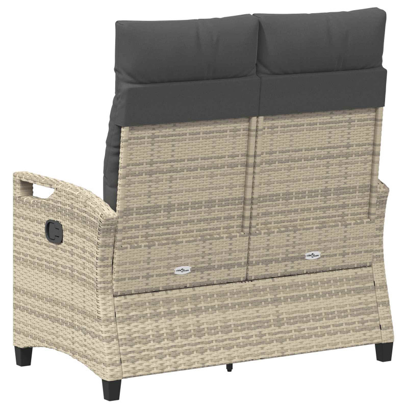 Ławka ogrodowa z poduszką 105 x 60 x 112 cm stal