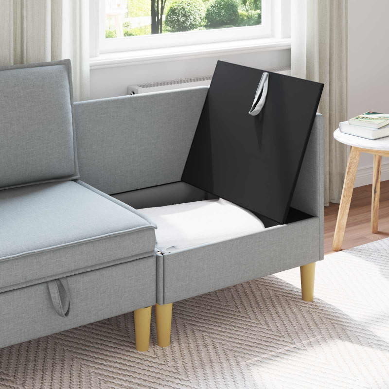 Sofa z miejscem do przechowywania tkanina