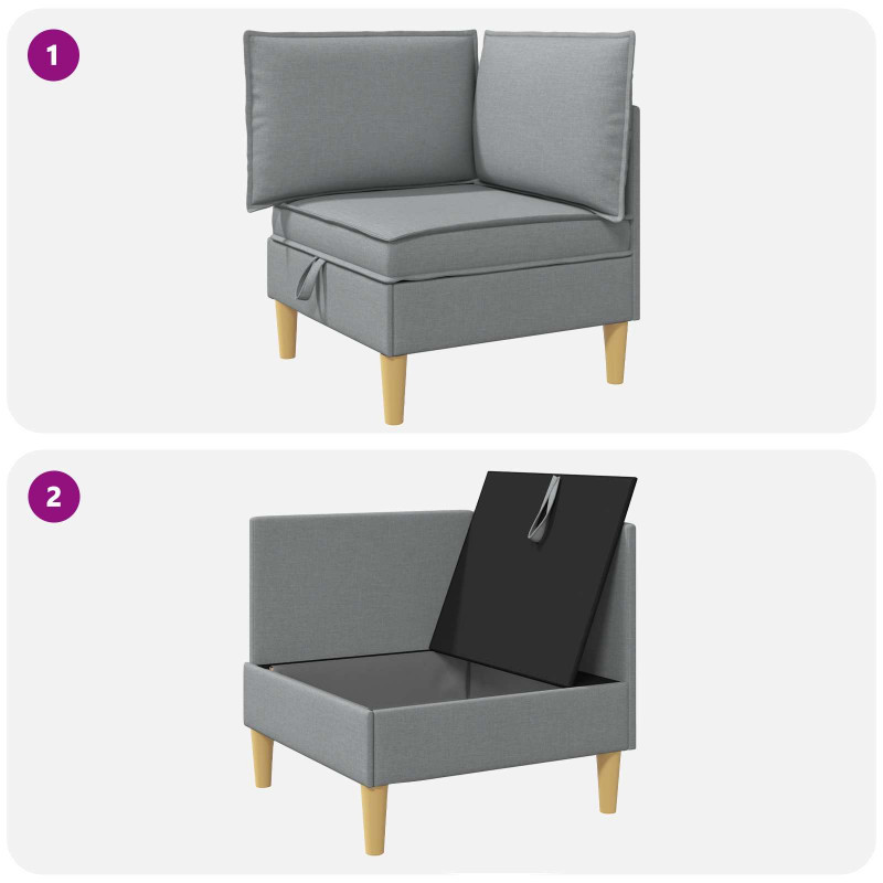 Sofa z miejscem do przechowywania tkanina