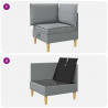 Sofa z miejscem do przechowywania tkanina