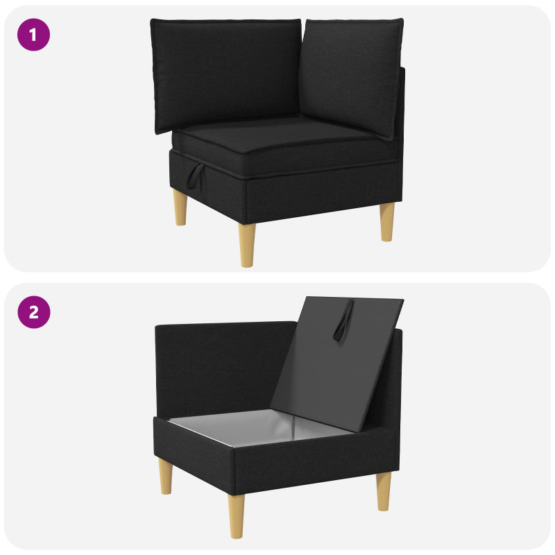 Sofa z miejscem do przechowywania tkanina
