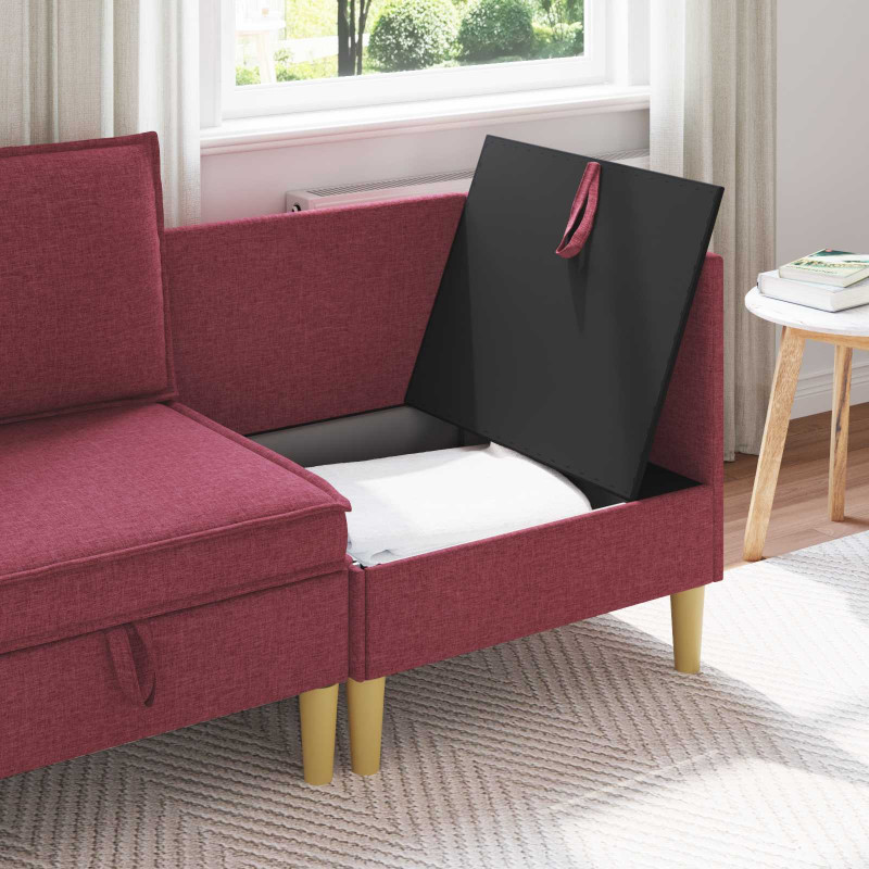 Sofa z miejscem do przechowywania tkanina