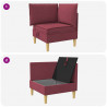 Sofa z miejscem do przechowywania tkanina
