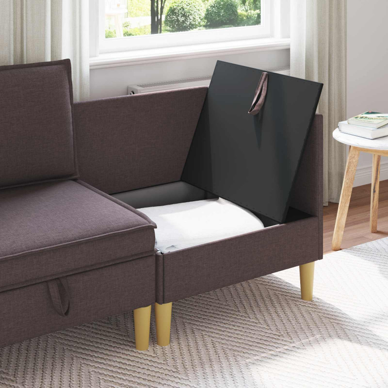 Sofa z miejscem do przechowywania tkanina