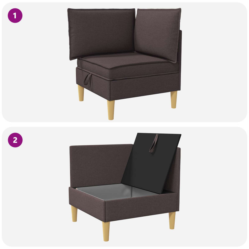 Sofa z miejscem do przechowywania tkanina