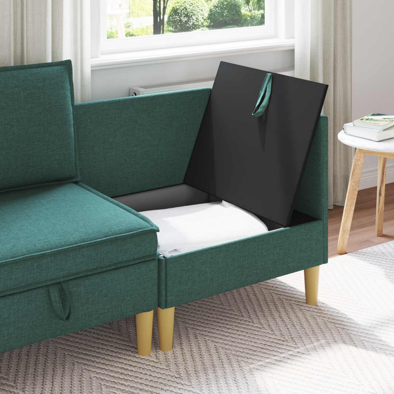 Sofa z miejscem do przechowywania tkanina