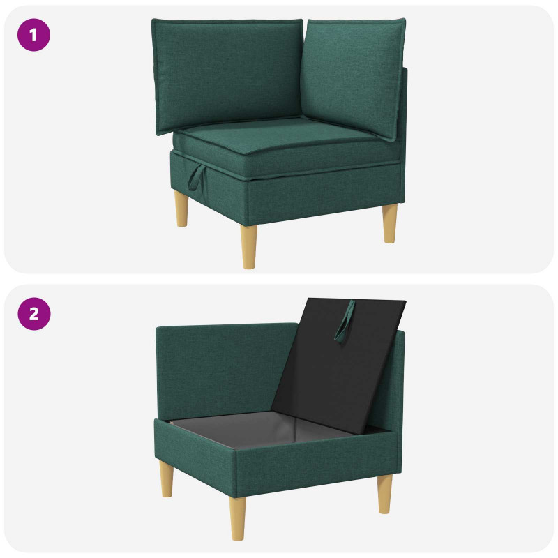 Sofa z miejscem do przechowywania tkanina