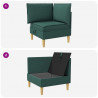 Sofa z miejscem do przechowywania tkanina