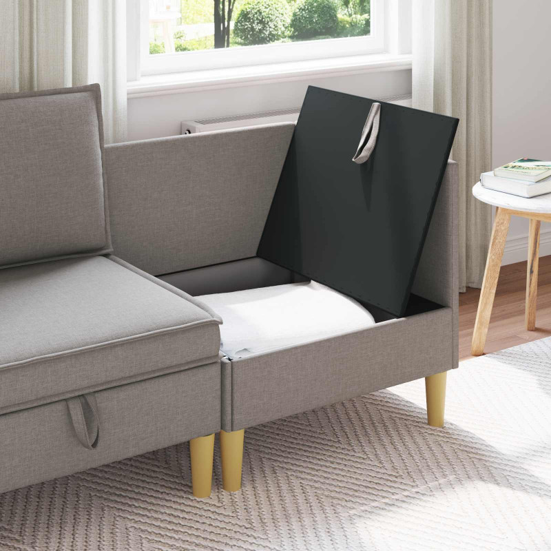 Sofa z miejscem do przechowywania tkanina