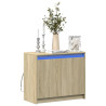 Szafka z LED, dąb sonoma, 72x34x61 cm, materiał drewnopochodny