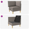 Sofa z miejscem do przechowywania tkanina