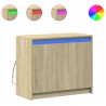 Szafka z LED, dąb sonoma, 72x34x61 cm, materiał drewnopochodny