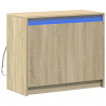 Szafka z LED, dąb sonoma, 72x34x61 cm, materiał drewnopochodny