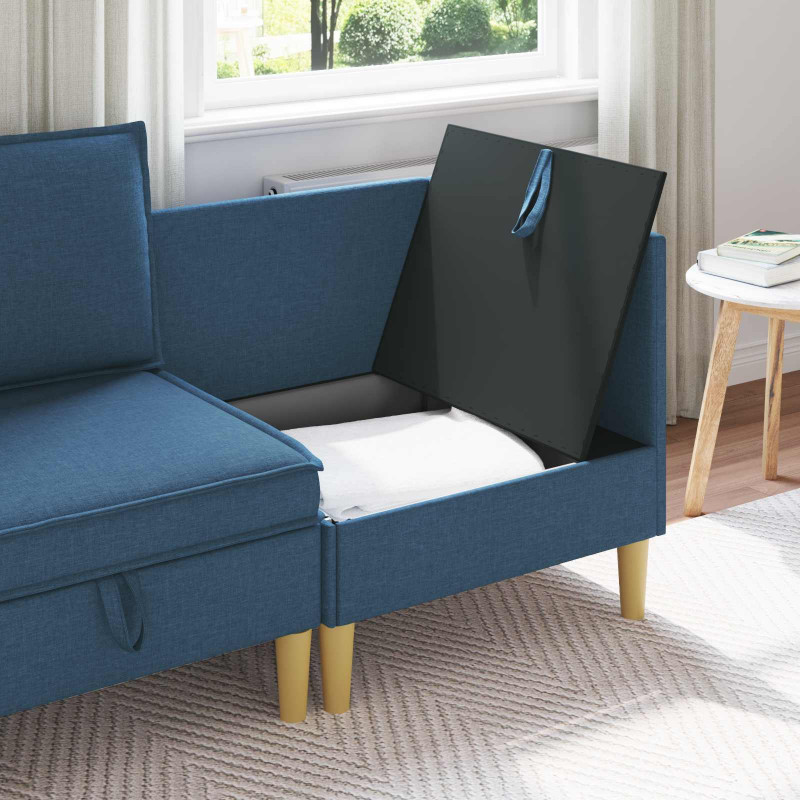 Sofa z miejscem do przechowywania tkanina
