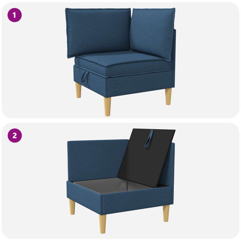 Sofa z miejscem do przechowywania tkanina