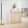 Szafka z LED, dąb sonoma, 72x34x61 cm, materiał drewnopochodny