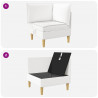 Sofa z miejscem do przechowywania tkanina
