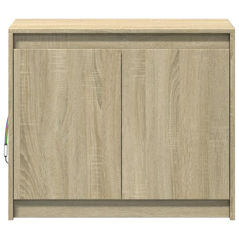 Szafka z LED, dąb sonoma, 72x34x61 cm, materiał drewnopochodny