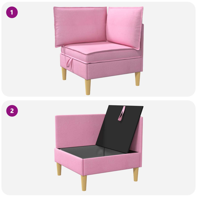 Sofa z miejscem do przechowywania tkanina